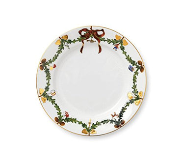 Royal Copenhagen - Kuchenteller/Frühstücksteller/Dessertteller - Star Fluted Christmas - Porzellan - Ø 22 cm im Sale